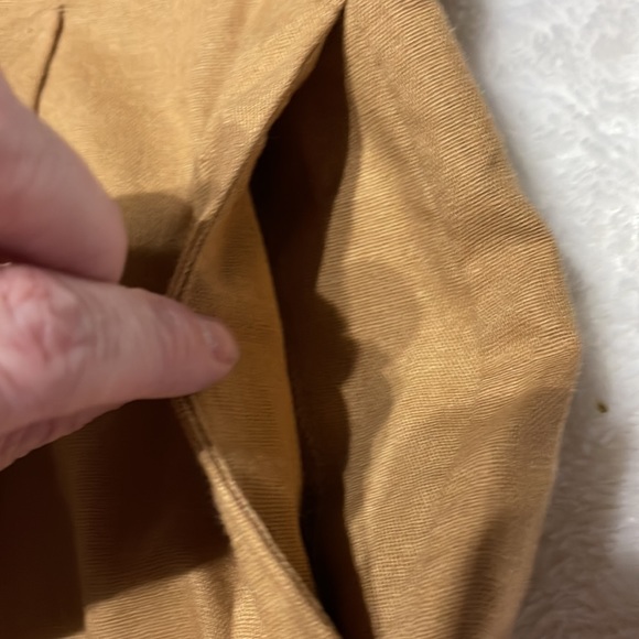 Zara tan linen pleated front belted shorts high waisted size large - Picture 8 of 16